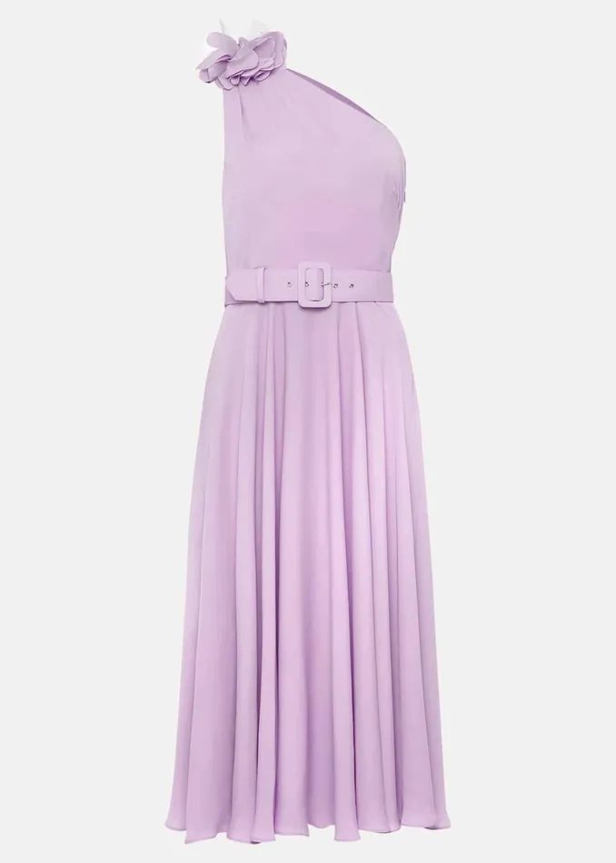 Women Phase Eight Occasion Dresses Kiki One Shoulder Midi Dress Crocus