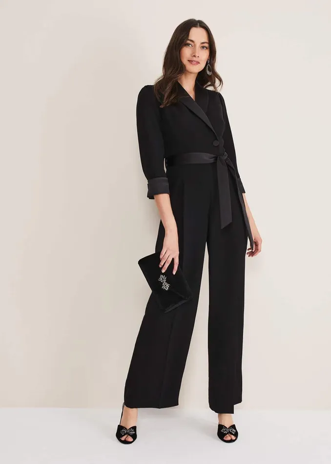 Women Phase Eight Occasion Dresses Kylie Tux Jumpsuit Black