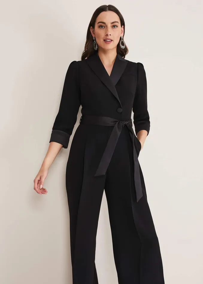 Women Phase Eight Occasion Dresses Kylie Tux Jumpsuit Black