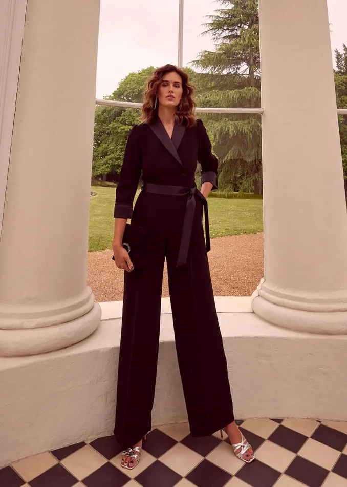 Women Phase Eight Occasion Dresses Kylie Tux Jumpsuit Black
