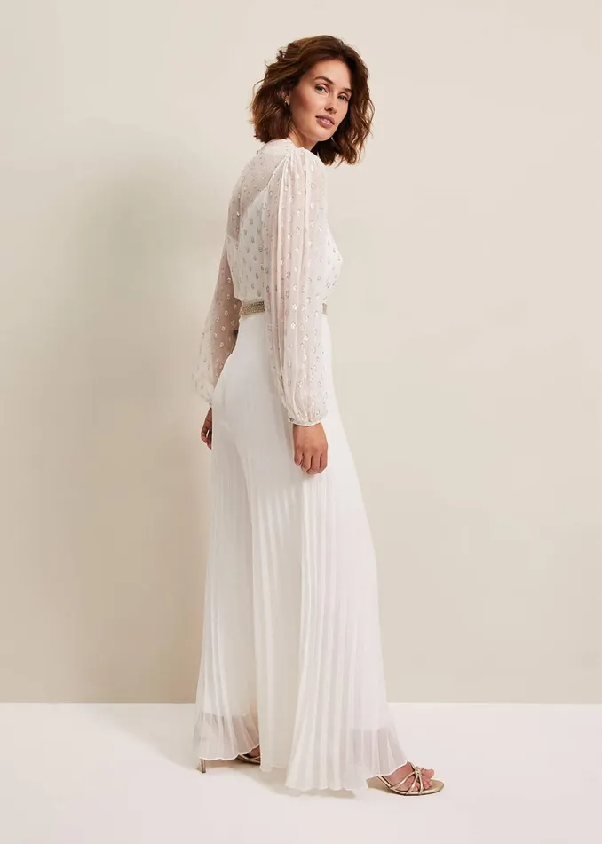 Women Phase Eight Occasion Dresses Larissa Pleated Jumpsuit Ivory