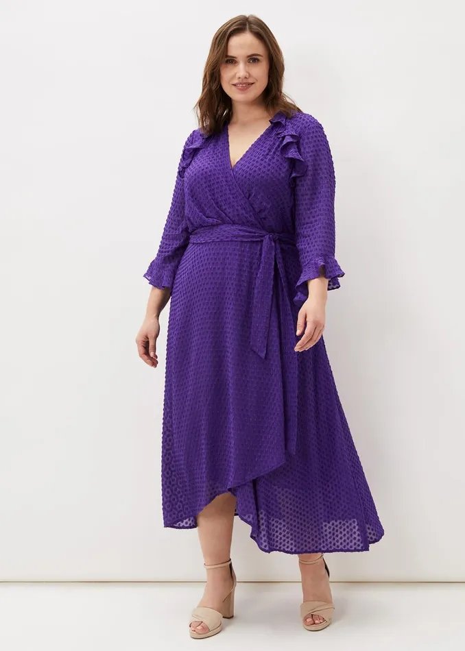 Women Phase Eight Occasion Dresses Lilibeth Wrap Midi Dress Violet