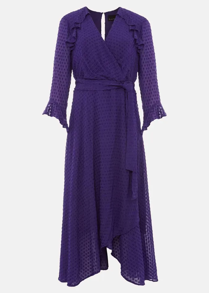 Women Phase Eight Occasion Dresses Lilibeth Wrap Midi Dress Violet
