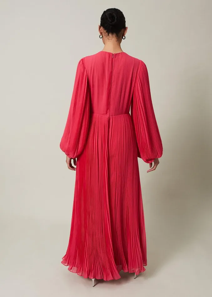 Women Phase Eight Occasion Dresses Lillian Pleated Wrap Maxi Dress Pink