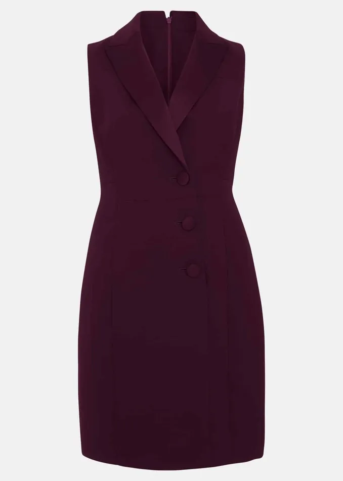 Women Phase Eight Occasion Dresses Lolicia Sleeveless Tux Dress Burgundy