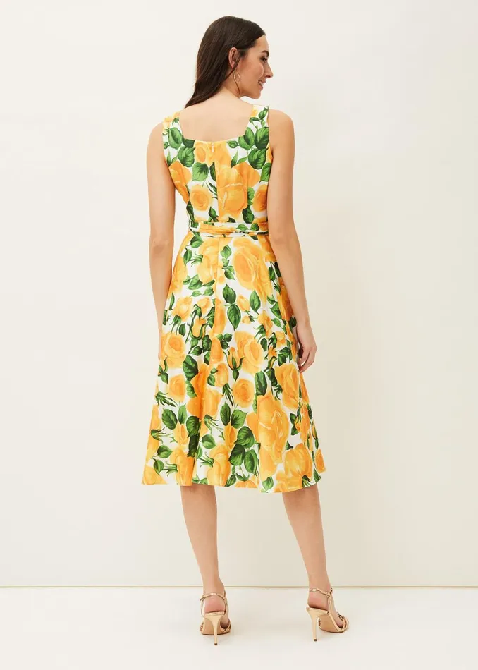 Women Phase Eight Occasion Dresses Lorelie Rose Heritage Print Dress Ivorycanary