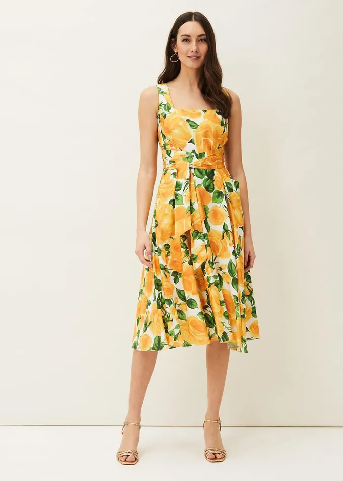 Women Phase Eight Occasion Dresses Lorelie Rose Heritage Print Dress Ivorycanary