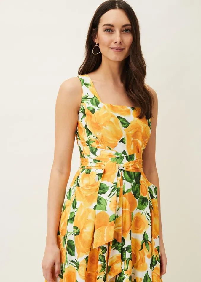 Women Phase Eight Occasion Dresses Lorelie Rose Heritage Print Dress Ivorycanary