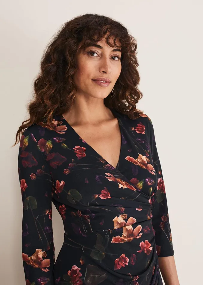 Women Phase Eight Occasion Dresses Lottia Print Dress Navymulti
