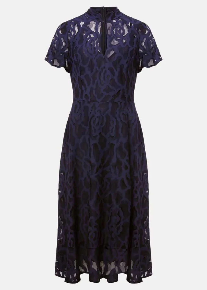 Women Phase Eight Occasion Dresses Lulu Lace Midi Dress Navy