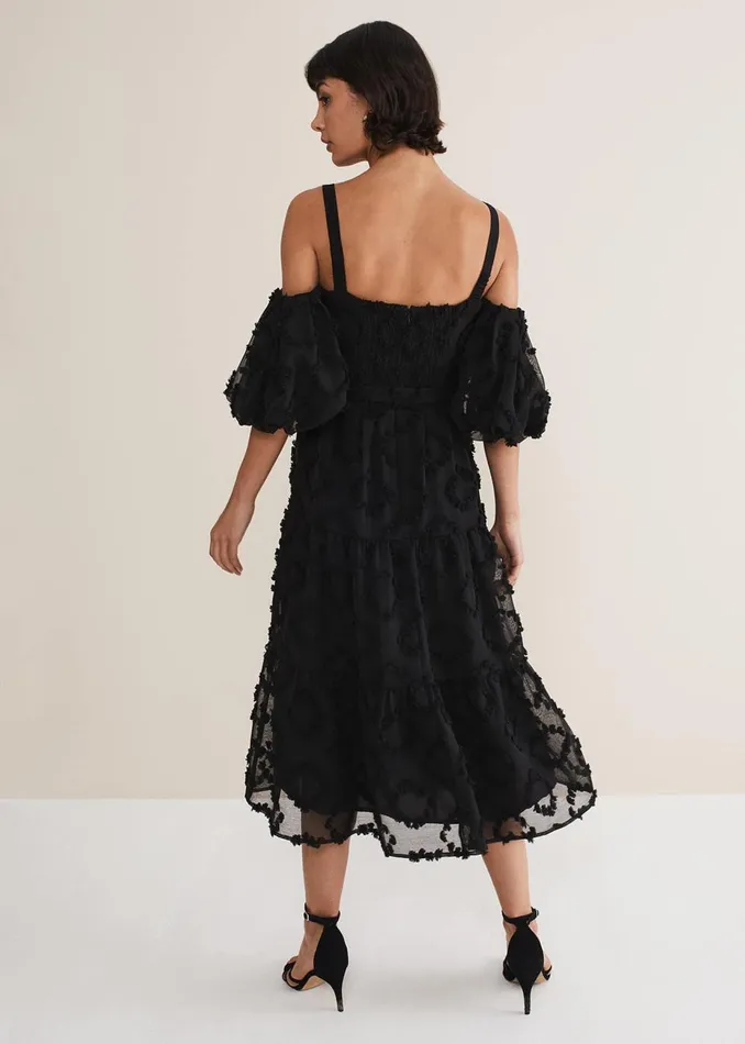 Women Phase Eight Occasion Dresses Margarita Off The Shoulder Midaxi Dress Black