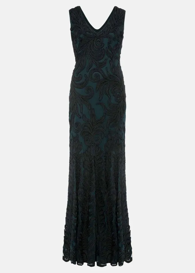 Women Phase Eight Occasion Dresses Marigold Tapework Dress Greenblack
