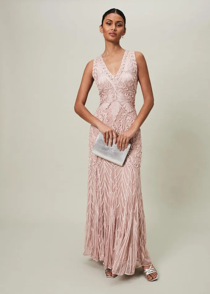 Women Phase Eight Occasion Dresses Marion Sequin Tapework Maxi Dress Misty Mauve Women Phase Eight Occasion Dresses Marion Sequin Tapework Maxi Dress Misty Mauve