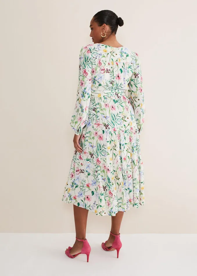 Women Phase Eight Occasion Dresses Maya Floral Midaxi Dress Ivorymulti