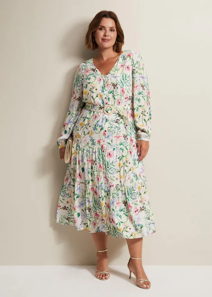 Women Phase Eight Occasion Dresses Maya Floral Midaxi Dress Ivorymulti