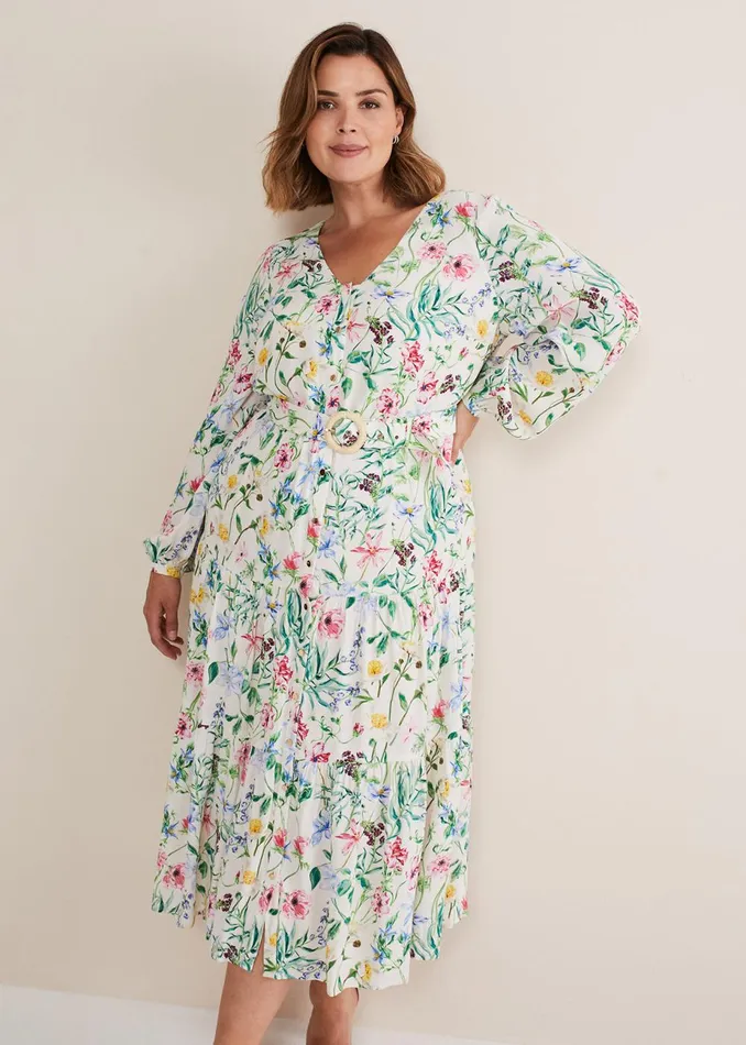 Women Phase Eight Occasion Dresses Maya Floral Midaxi Dress Ivorymulti