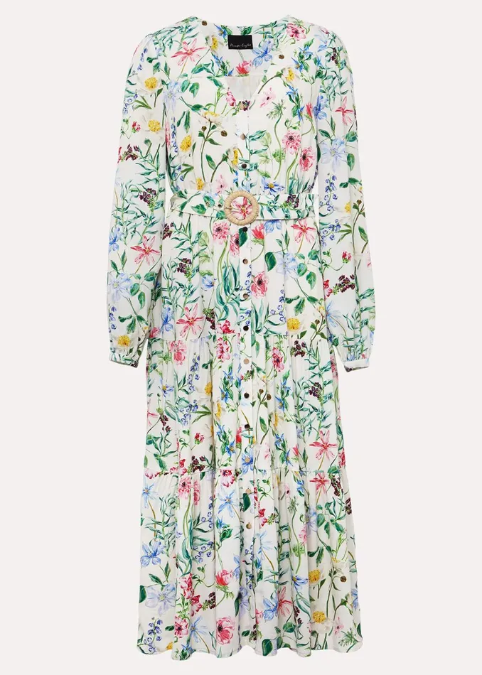 Women Phase Eight Occasion Dresses Maya Floral Midaxi Dress Ivorymulti