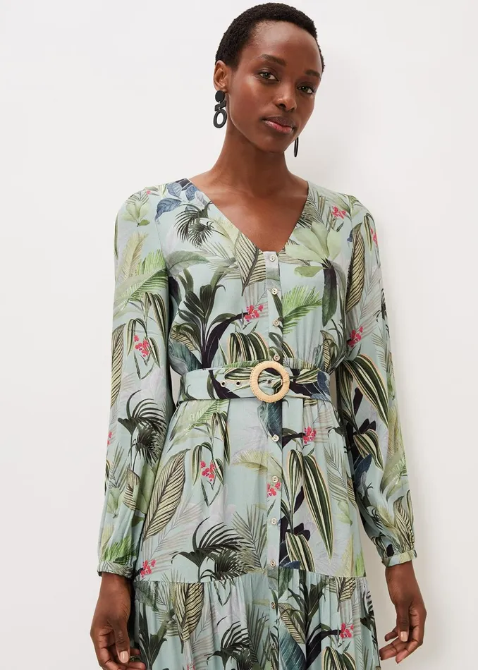 Women Phase Eight Occasion Dresses Maya Printed Tiered Maxi Dress Multicoloured