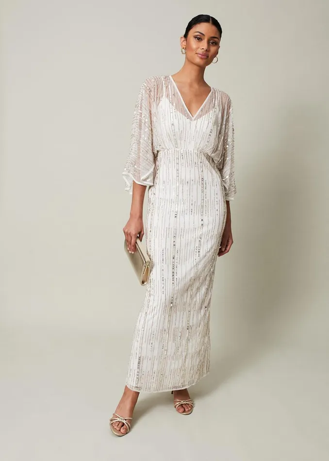 Women Phase Eight Occasion Dresses Melanie Embellished Maxi Dress Ivory