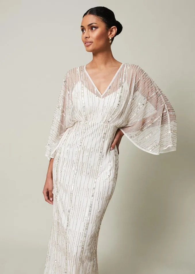 Women Phase Eight Occasion Dresses Melanie Embellished Maxi Dress Ivory