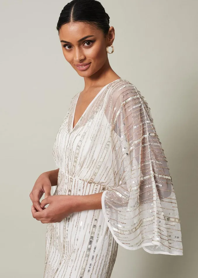 Women Phase Eight Occasion Dresses Melanie Embellished Maxi Dress Ivory