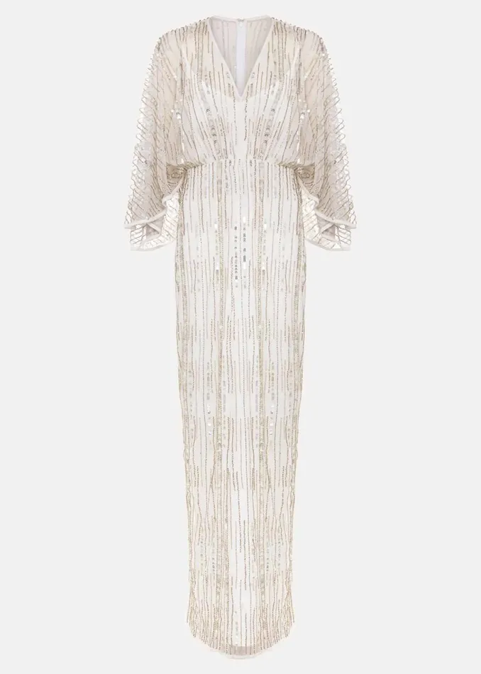 Women Phase Eight Occasion Dresses Melanie Embellished Maxi Dress Ivory