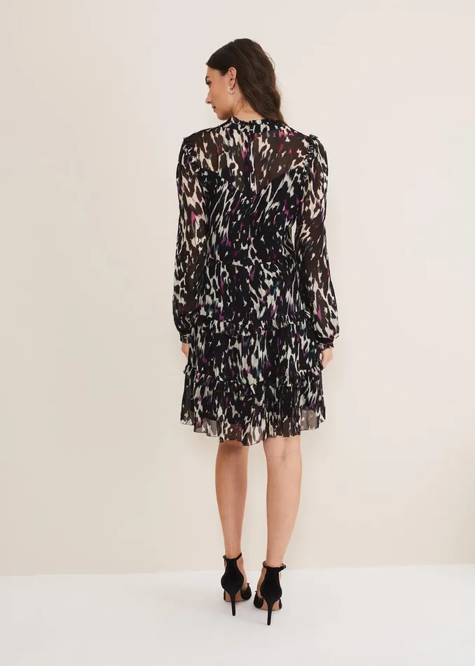 Women Phase Eight Occasion Dresses Millicent Print Tiered Dress Multicoloured