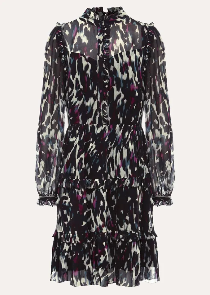 Women Phase Eight Occasion Dresses Millicent Print Tiered Dress Multicoloured