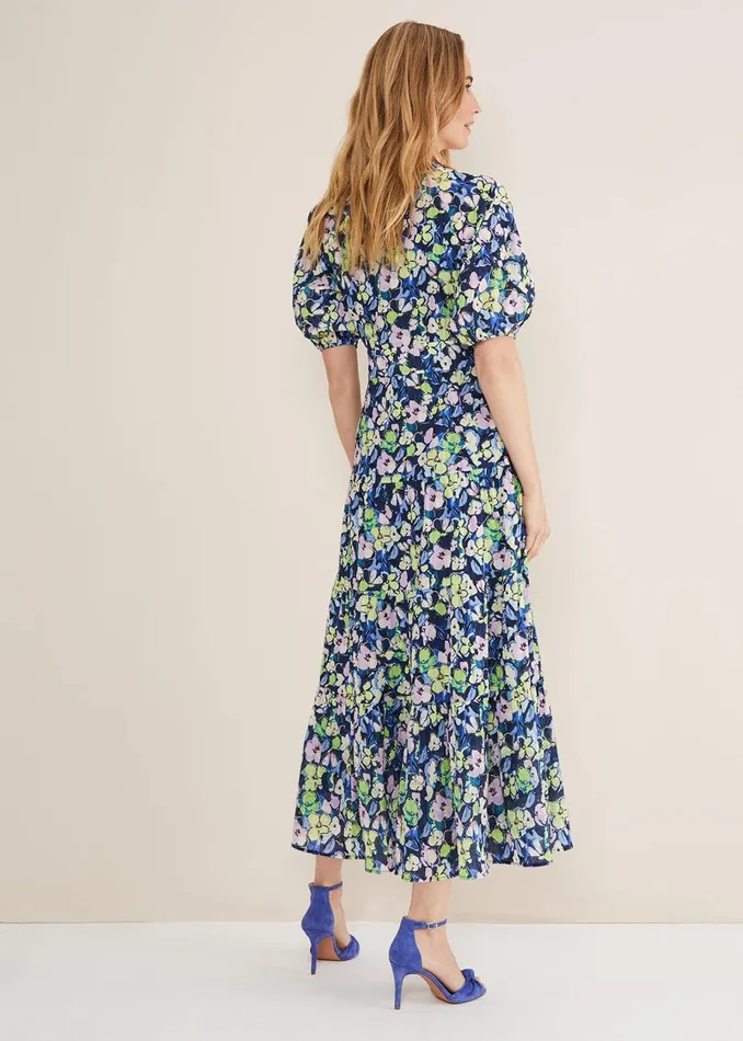 Women Phase Eight Occasion Dresses Morven Floral Maxi Dress Navymulti