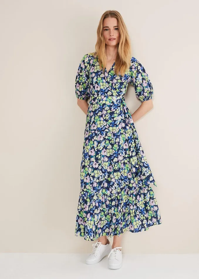 Women Phase Eight Occasion Dresses Morven Floral Maxi Dress Navymulti