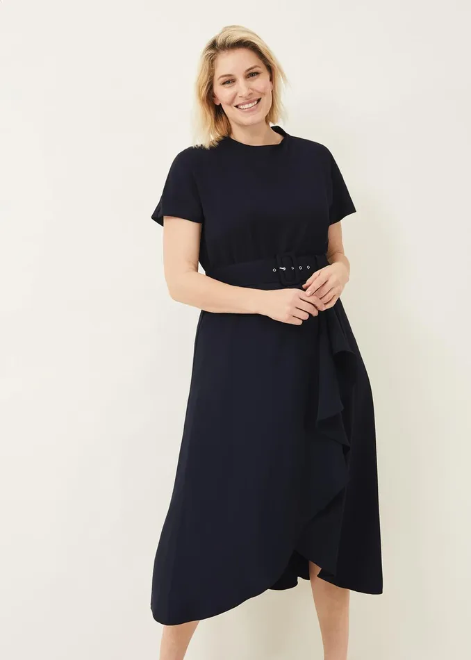Women Phase Eight Occasion Dresses Mylee Belted Dress Navy