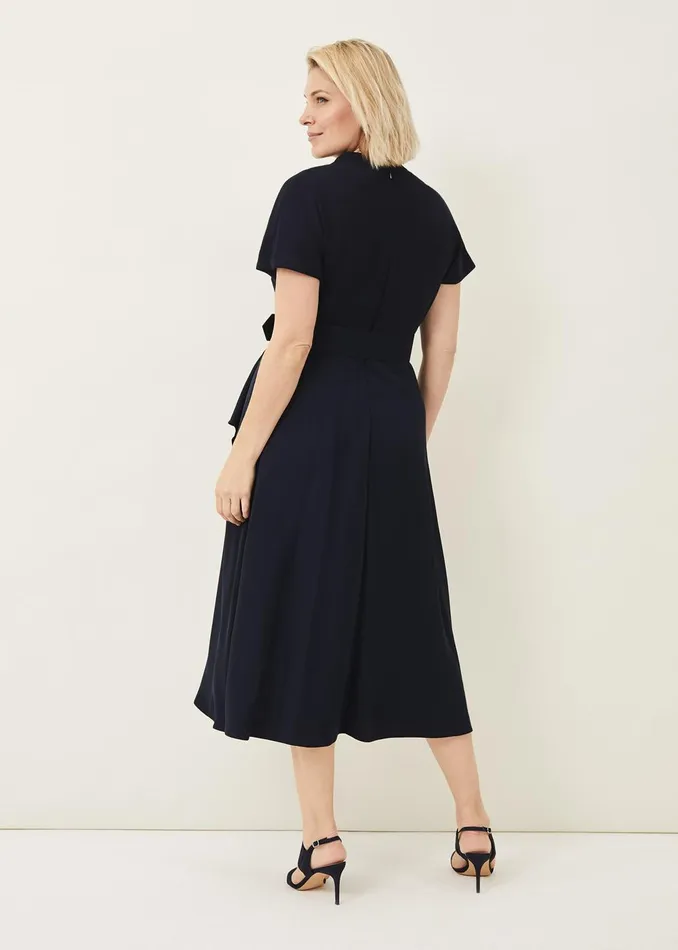 Women Phase Eight Occasion Dresses Mylee Belted Dress Navy