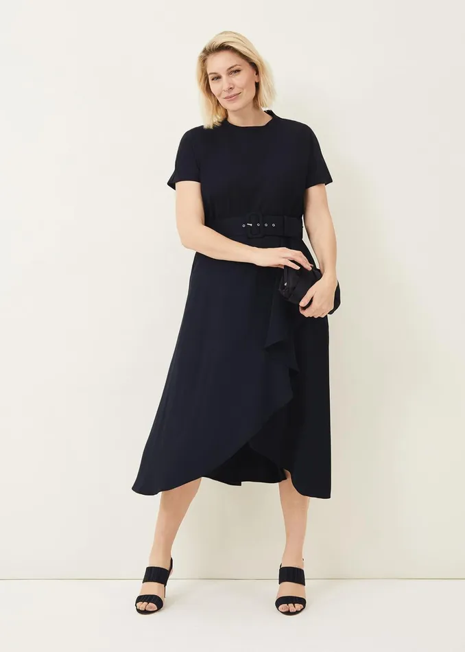 Women Phase Eight Occasion Dresses Mylee Belted Dress Navy