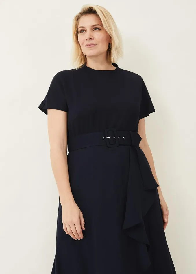 Women Phase Eight Occasion Dresses Mylee Belted Dress Navy