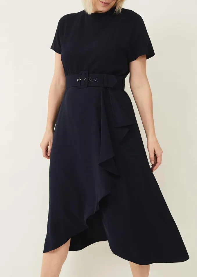 Women Phase Eight Occasion Dresses Mylee Belted Dress Navy
