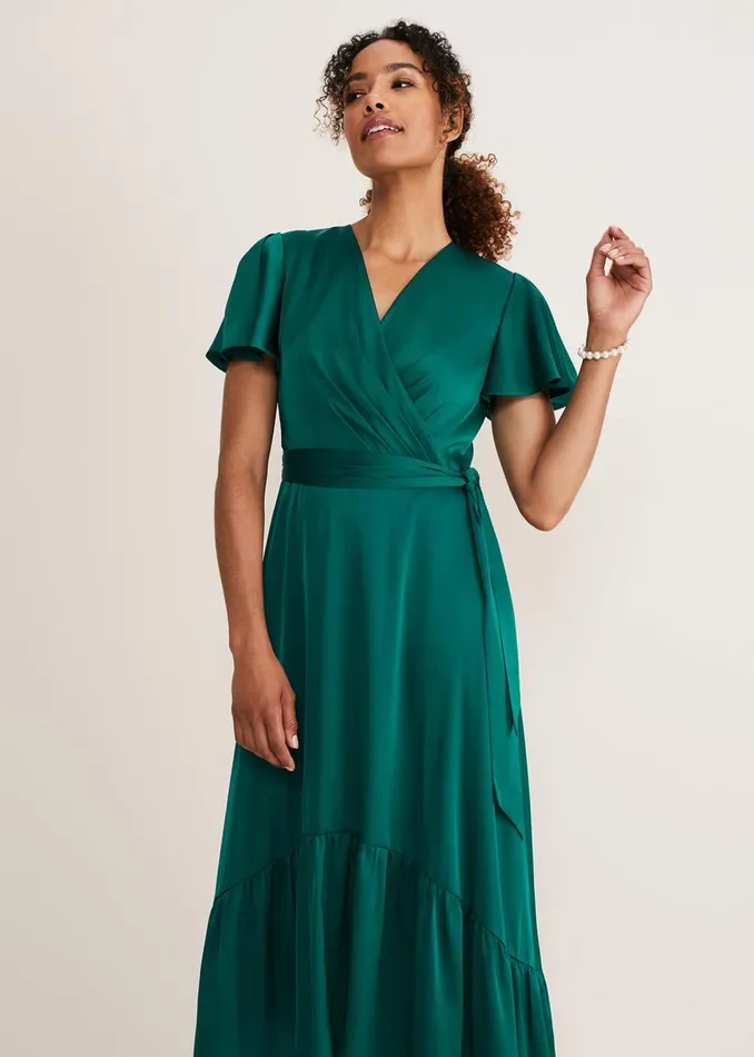 Women Phase Eight Occasion Dresses Nancie Elipse Hem Dress Jewel Green