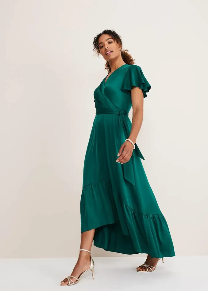 Women Phase Eight Occasion Dresses Nancie Elipse Hem Dress Jewel Green