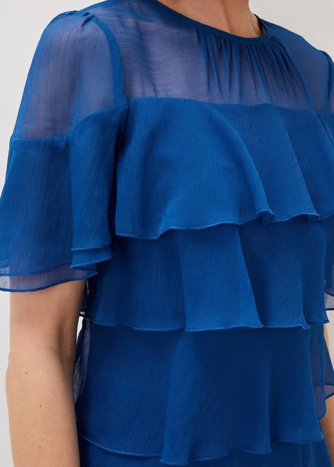 Women Phase Eight Occasion Dresses Nika Tiered Shift Dress Capri Blue
