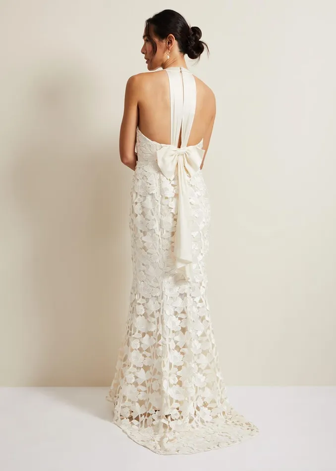 Women Phase Eight Occasion Dresses Olivia Bridal Lace Maxi Dress Ivory