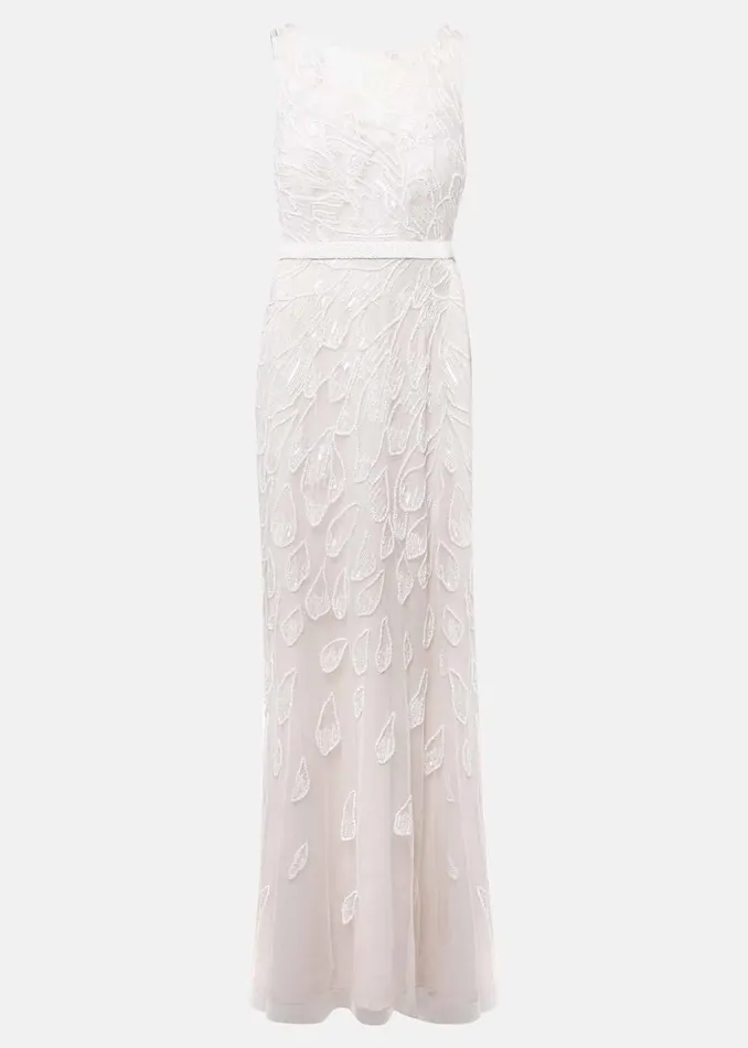 Women Phase Eight Occasion Dresses Ottilie Beaded Maxi Wedding Dress Ivory