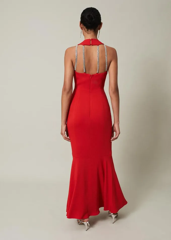 Women Phase Eight Occasion Dresses Pamela Ruffled Maxi Dress Red