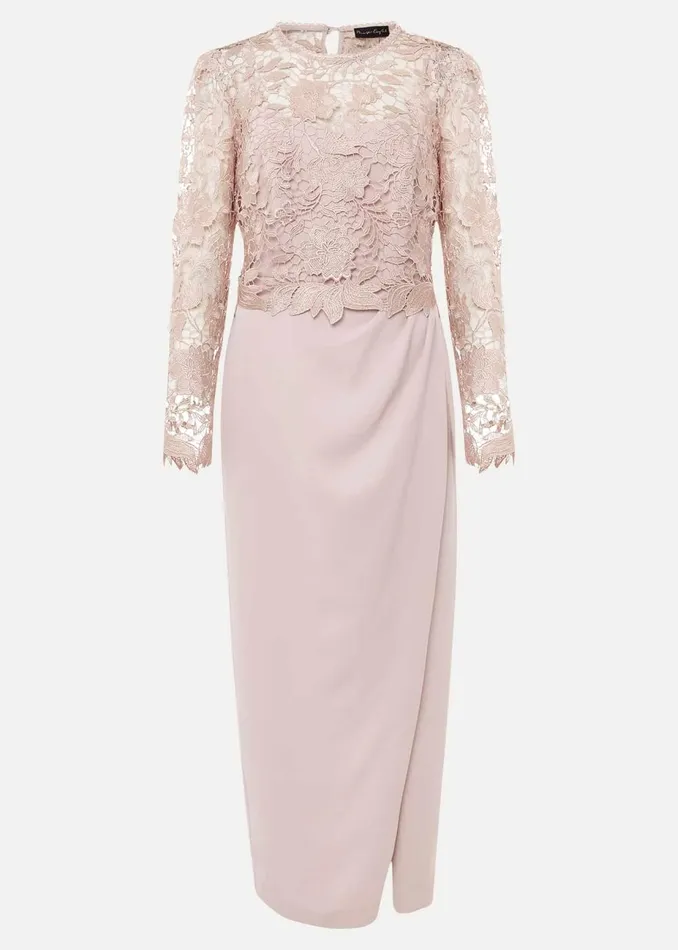 Women Phase Eight Occasion Dresses Petite Adeline Double Layer Dress Antique Rose