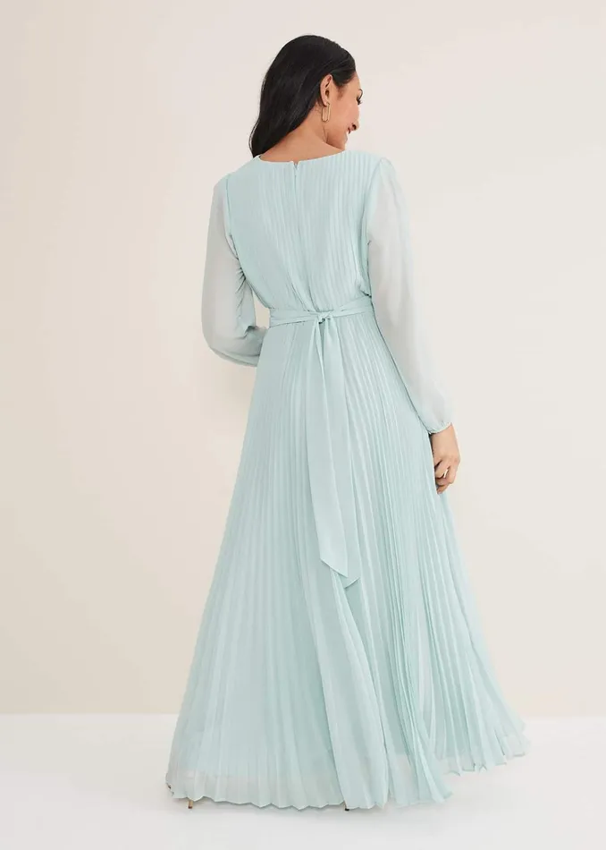 Women Phase Eight Occasion Dresses Petite Alecia Pleated Maxi Dress Peppermint
