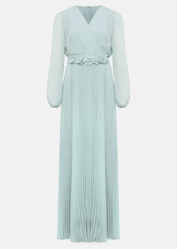 Women Phase Eight Occasion Dresses Petite Alecia Pleated Maxi Dress Peppermint