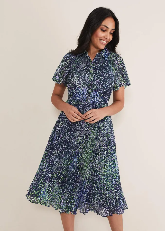 Women Phase Eight Occasion Dresses Petite Amelia Ditsy Shirt Midi Dress Navymulti Women Phase Eight Occasion Dresses Petite Amelia Ditsy Shirt Midi Dress Navymulti