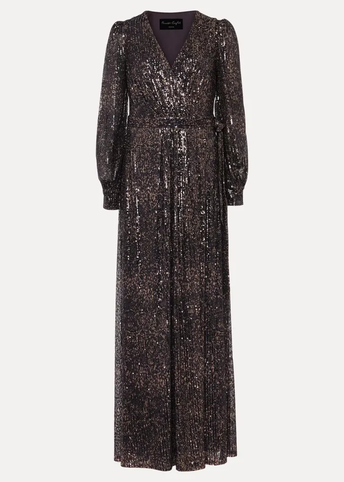 Women Phase Eight Occasion Dresses Petite Amily Sequin Maxi Dress Rose Gold