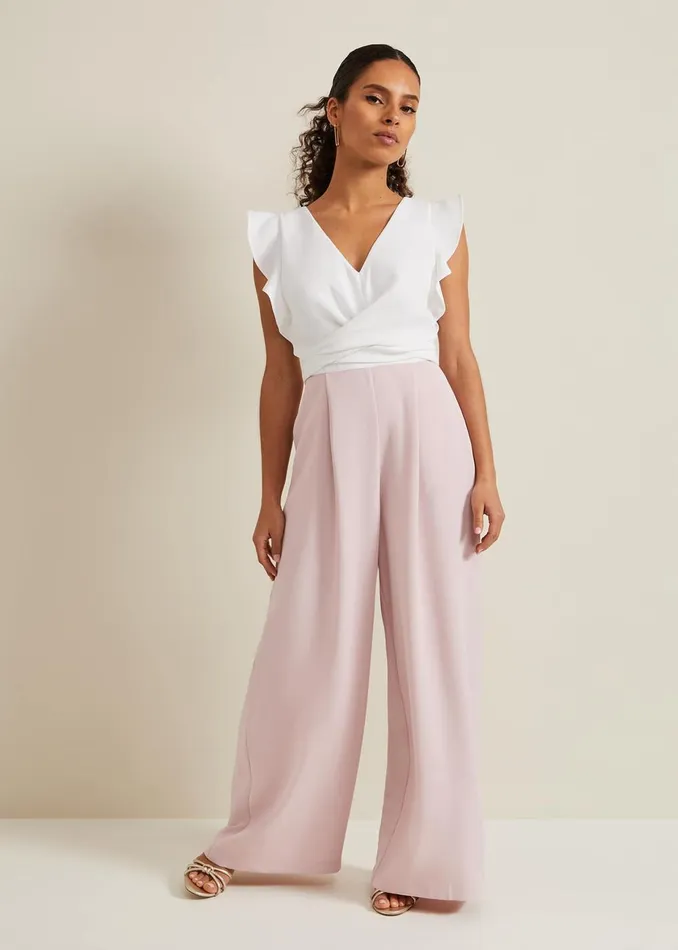 Women Phase Eight Occasion Dresses Petite Ayla Ruffle Jumpsuit Pink