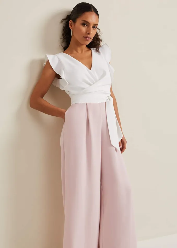 Women Phase Eight Occasion Dresses Petite Ayla Ruffle Jumpsuit Pink