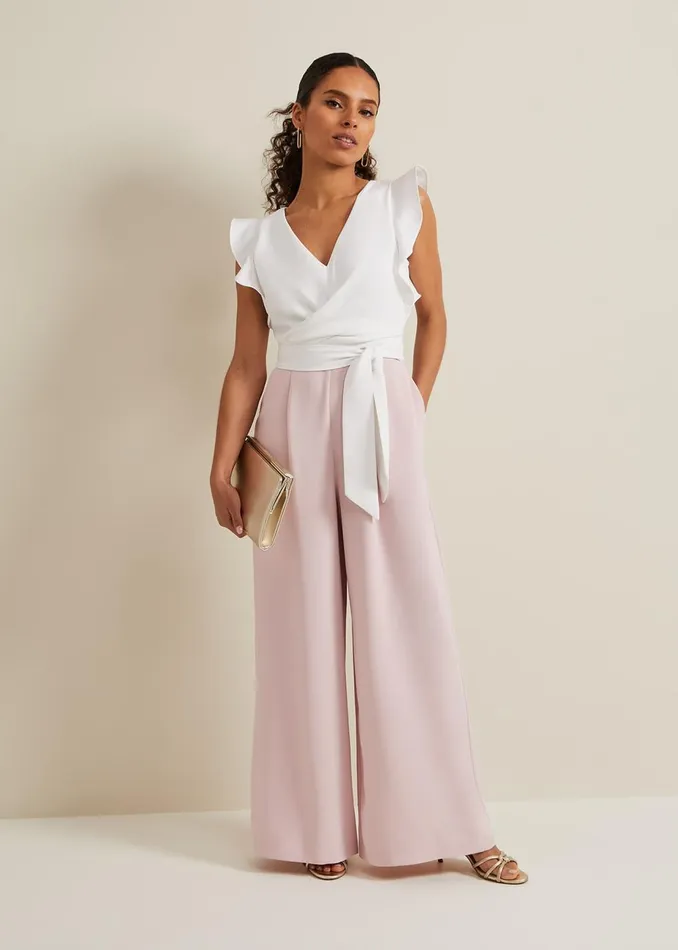 Women Phase Eight Occasion Dresses Petite Ayla Ruffle Jumpsuit Pink