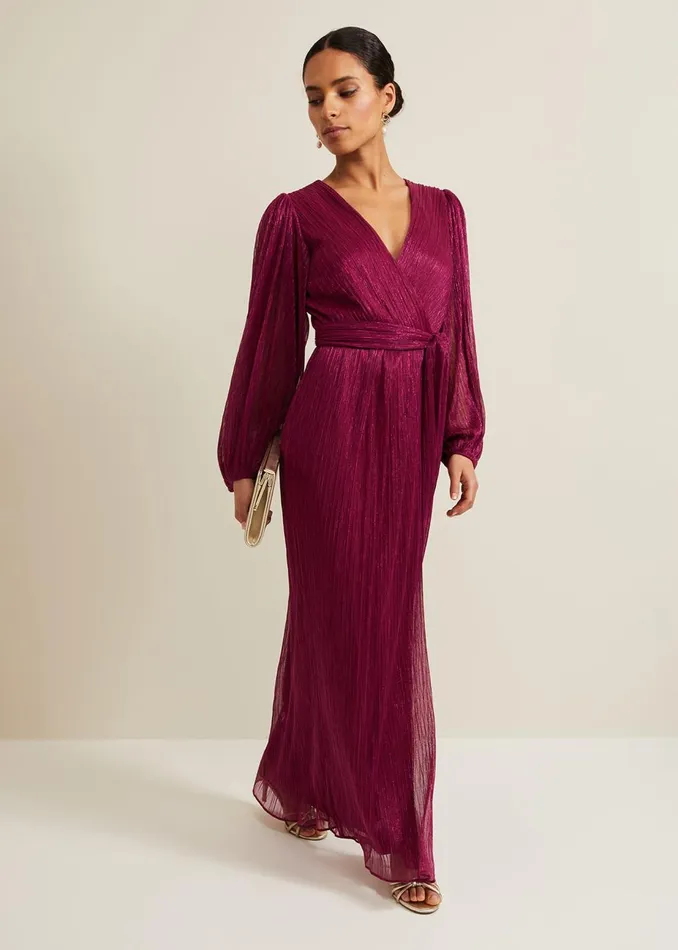 Women Phase Eight Occasion Dresses Petite Brielle Wrap Maxi Dress Pink
